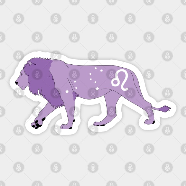 Leo (Light Purple) Sticker by ziafrazier